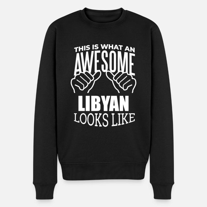 libysch - Männer Premium Bio Pullover - Schwarz