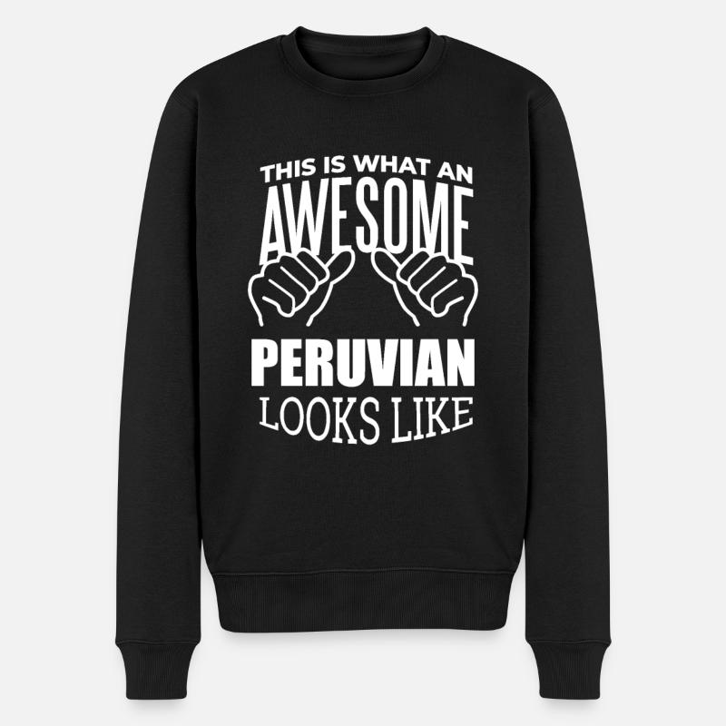 Pérou - Pull Premium bio Homme - noir