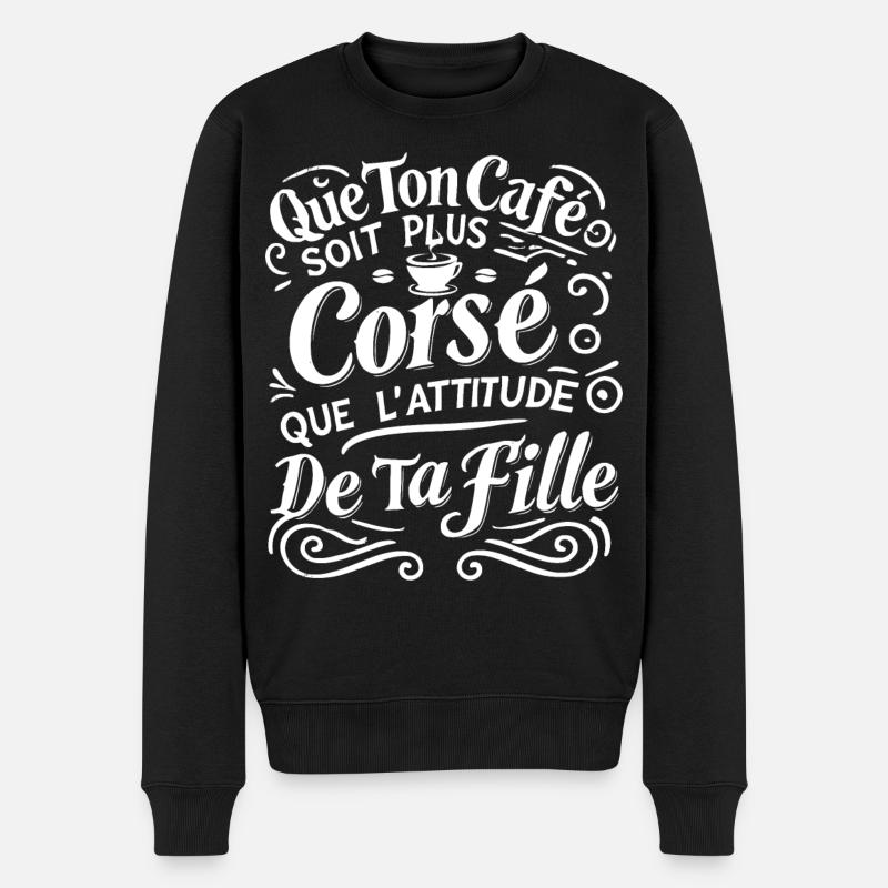 Attitude Caféiné - Pull Premium bio Homme - noir