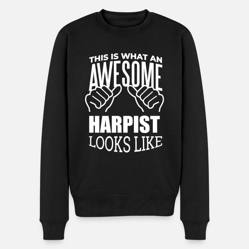 harpe - Pull Premium bio Homme - noir