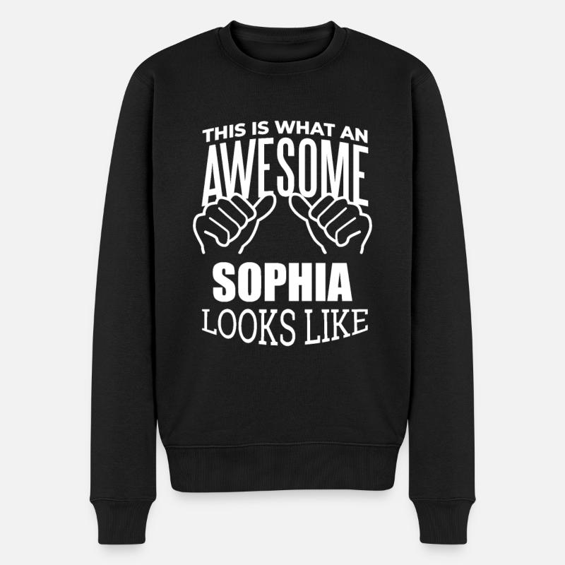 Sophia - Männer Premium Bio Pullover - Schwarz