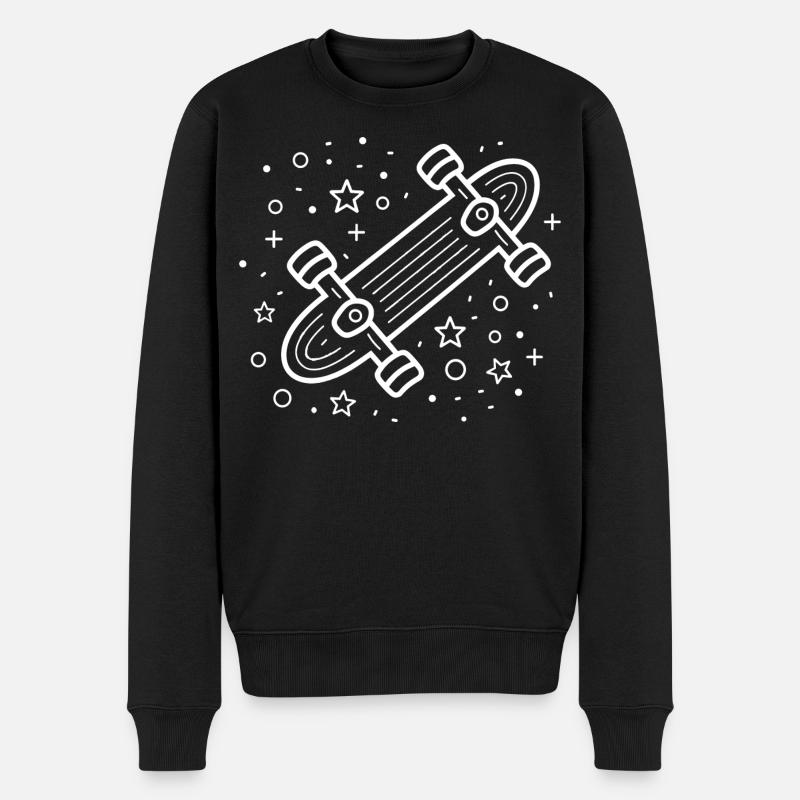 Skateboarding Comic - Männer Premium Bio Pullover - Schwarz