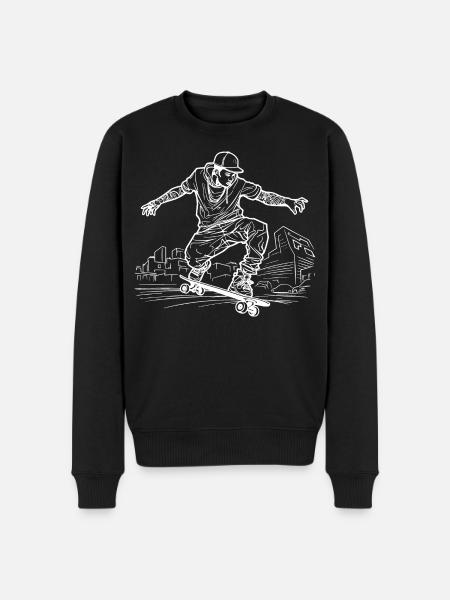 Dessin de skateboarder - Pull Premium bio Homme - noir