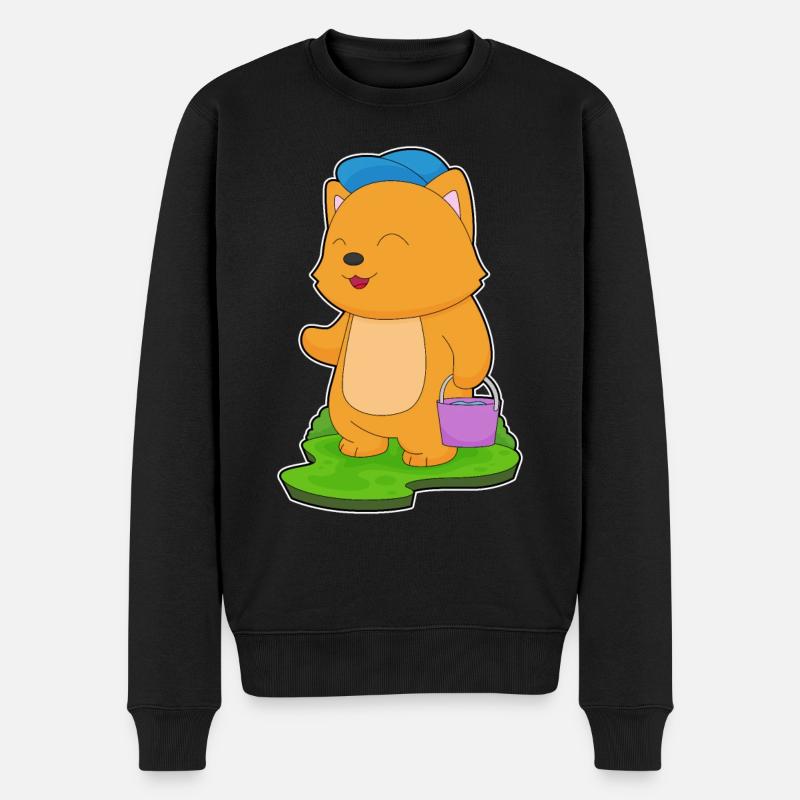 Seau d’eau pour chat - Pull Premium bio Homme - noir