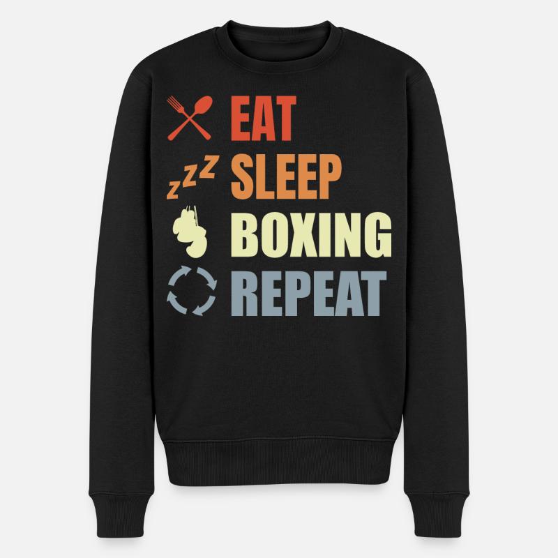 Manger dormir Boxe Répéter - Pull Premium bio Homme - noir