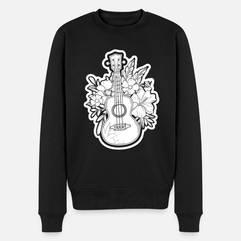 Ukulélé Look Bande Dessinée - Pull Premium bio Homme - noir