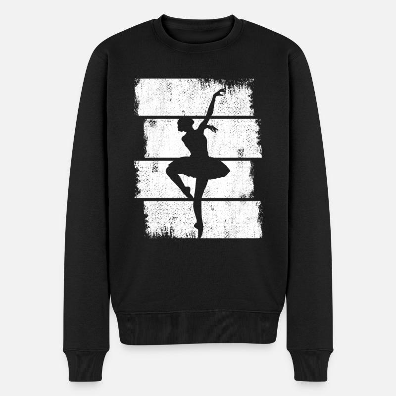 Dessin de danseuse de ballet - Pull Premium bio Homme - noir