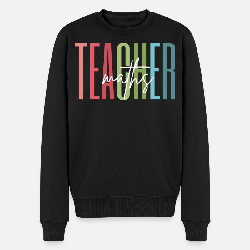 Math Teacher Math Teacher Gift - Men's Premium Organic Jumper - black