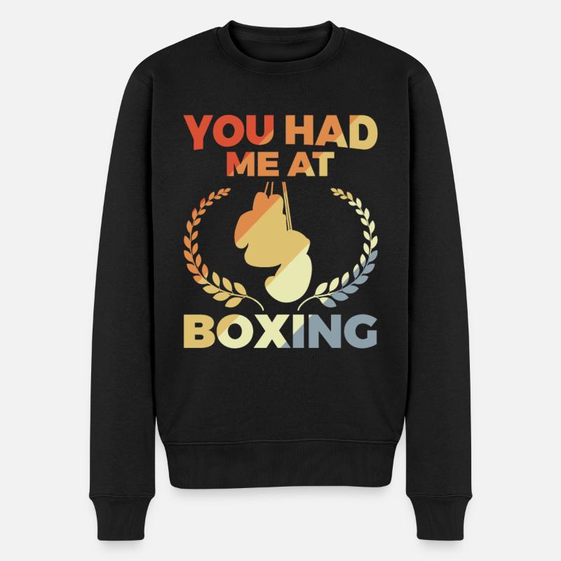 Vous m’avez eu à la boxe - Pull Premium bio Homme - noir