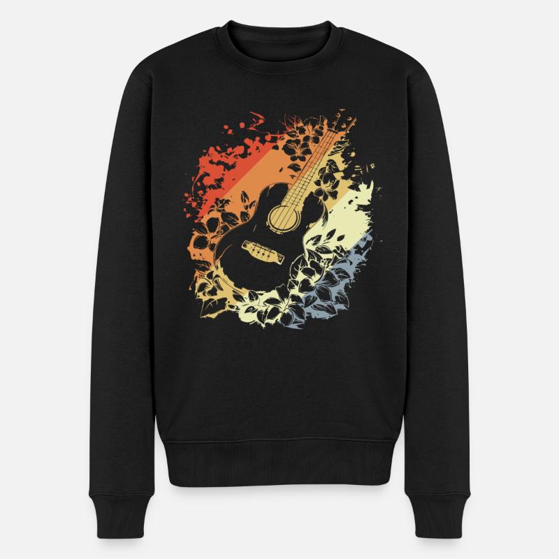 Ukulélé Look Bande Dessinée - Pull Premium bio Homme - noir