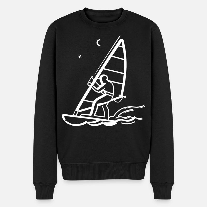 Planche à voile Line Art - Pull Premium bio Homme - noir