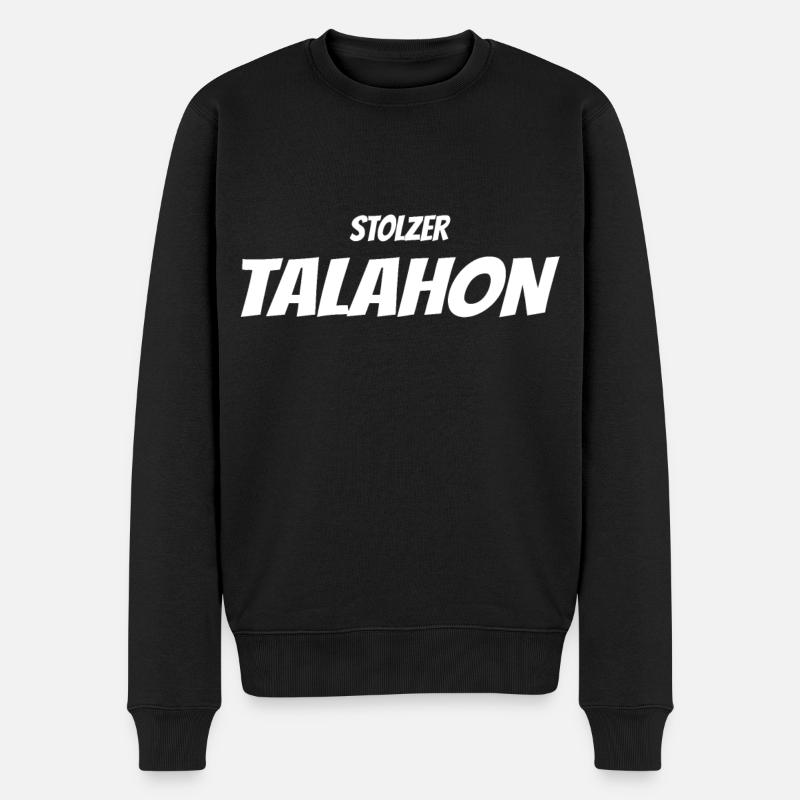 Stolzer Talahon - Männer Premium Bio Pullover - Schwarz