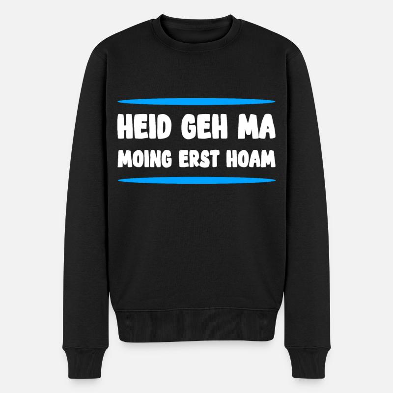 Bayrischer Spruch  - Männer Premium Bio Pullover - Schwarz