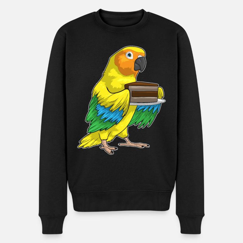 Gâteau d’anniversaire perroquet - Pull Premium bio Homme - noir