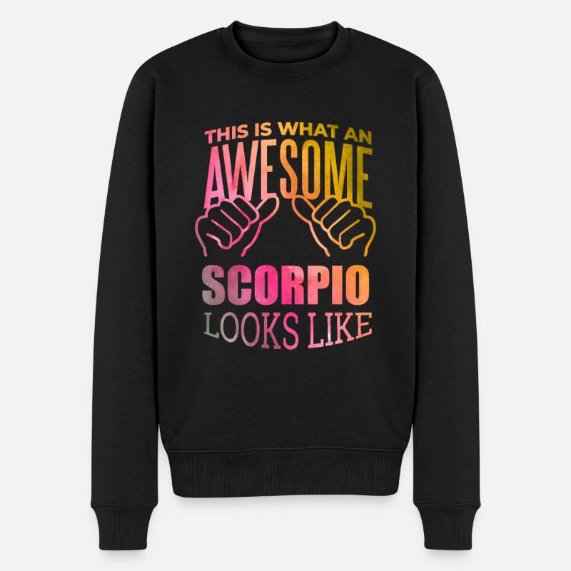 Skorpion - Männer Premium Bio Pullover - Schwarz