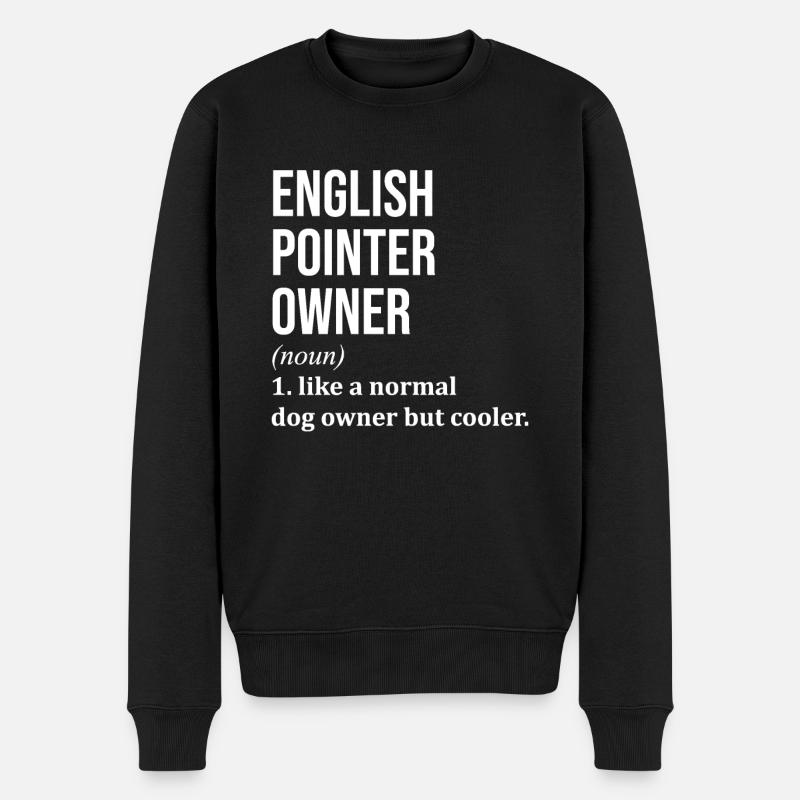 Pointer anglais - Pull Premium bio Homme - noir