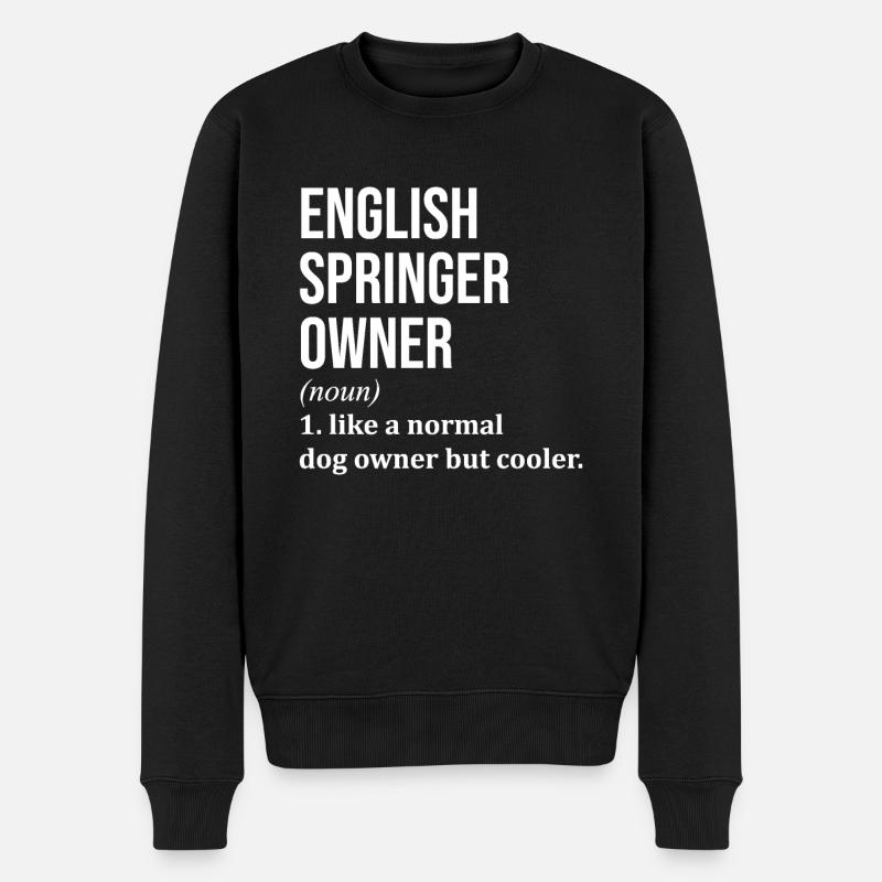 English Springer - Pull Premium bio Homme - noir