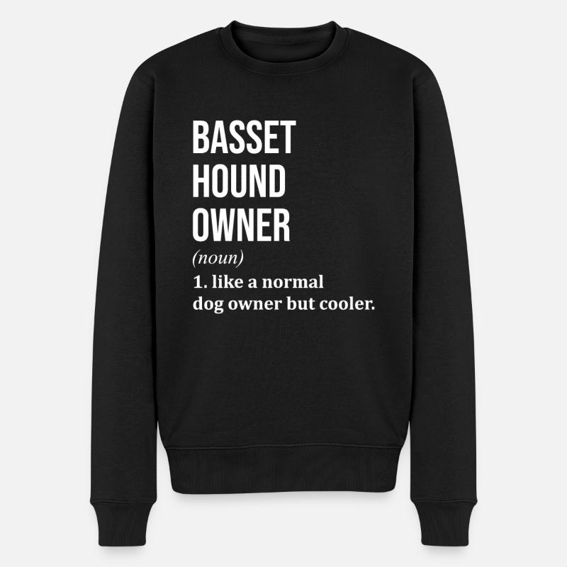 Basset Hund - Männer Premium Bio Pullover - Schwarz