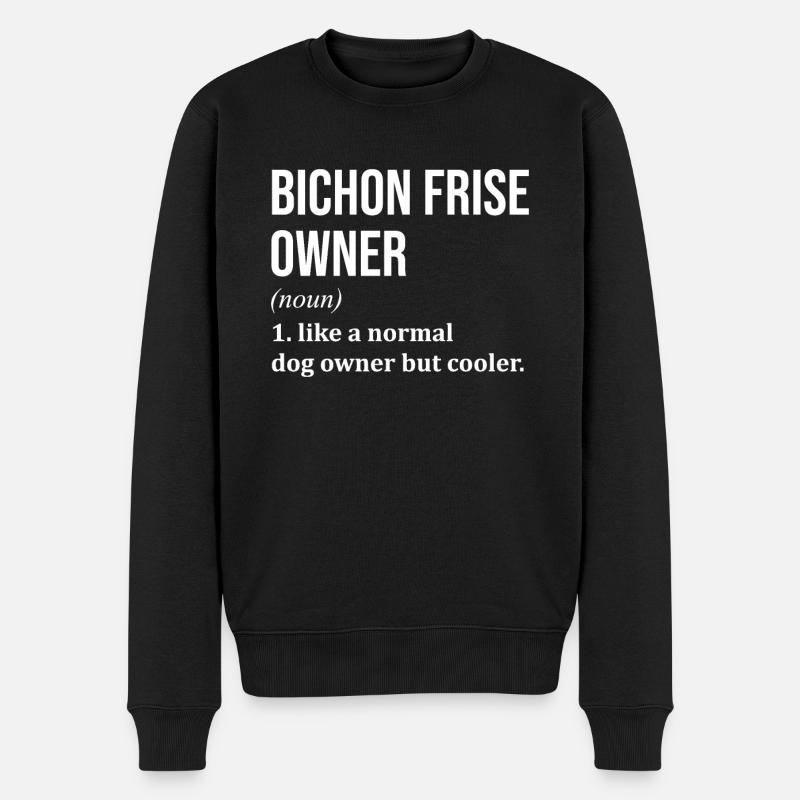 bichon frisé - Pull Premium bio Homme - noir
