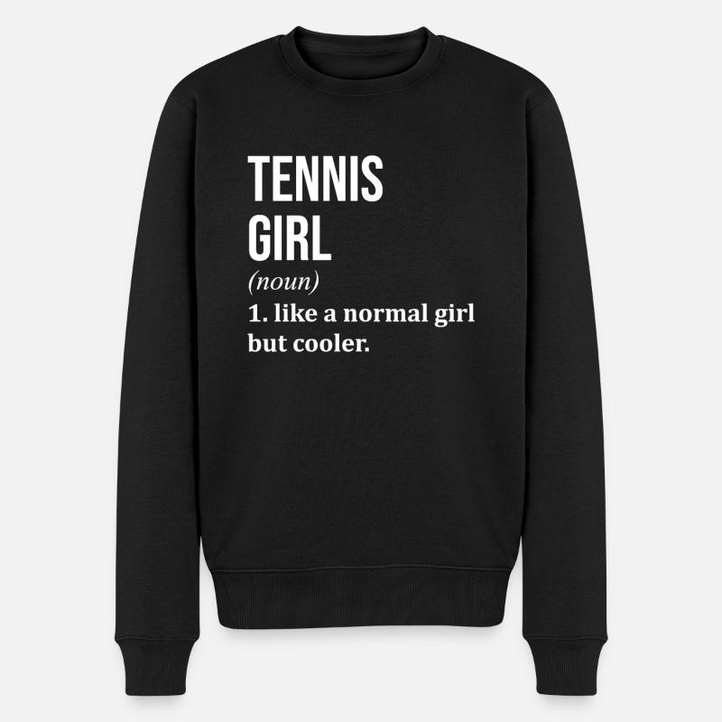 Tennis - Männer Premium Bio Pullover - Schwarz
