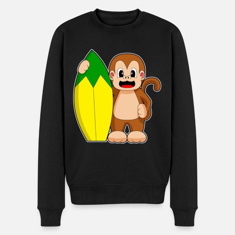 Monkey Banana Surf - Pull Premium bio Homme - noir