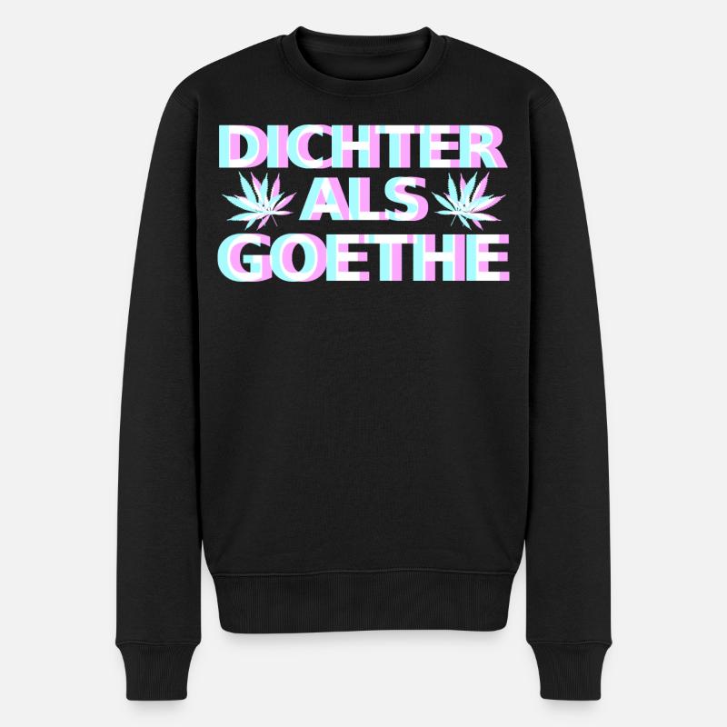 Cannabis Goethe - Männer Premium Bio Pullover - Schwarz
