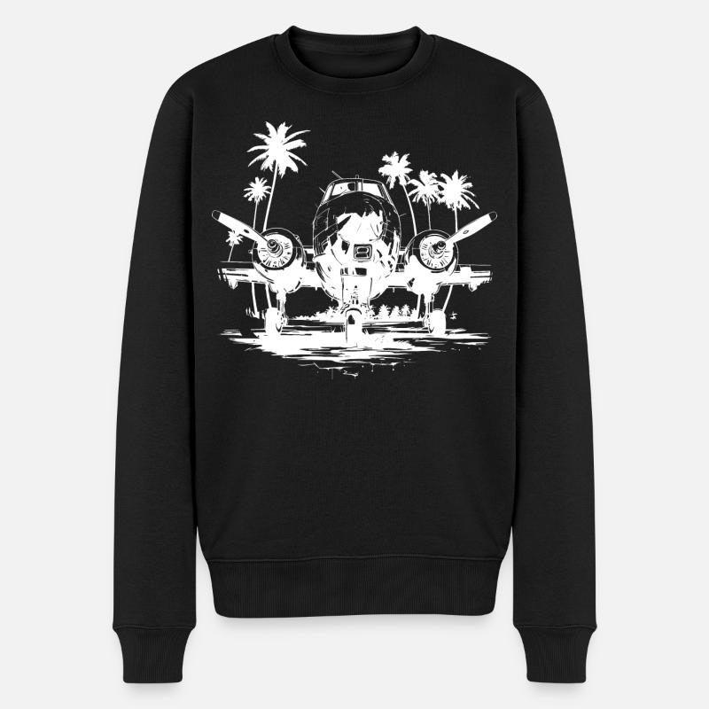 Dessin d’avion - Pull Premium bio Homme - noir