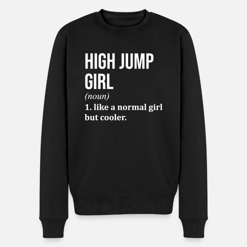 saut en hauteur - Pull Premium bio Homme - noir