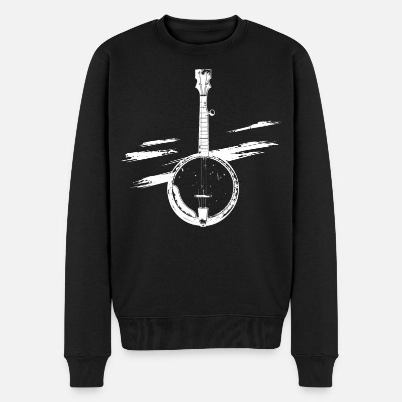 Croquis de banjo - Pull Premium bio Homme - noir