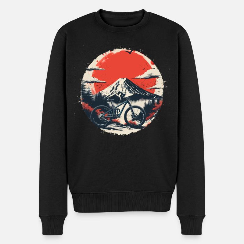 Mountainbiker - Männer Premium Bio Pullover - Schwarz