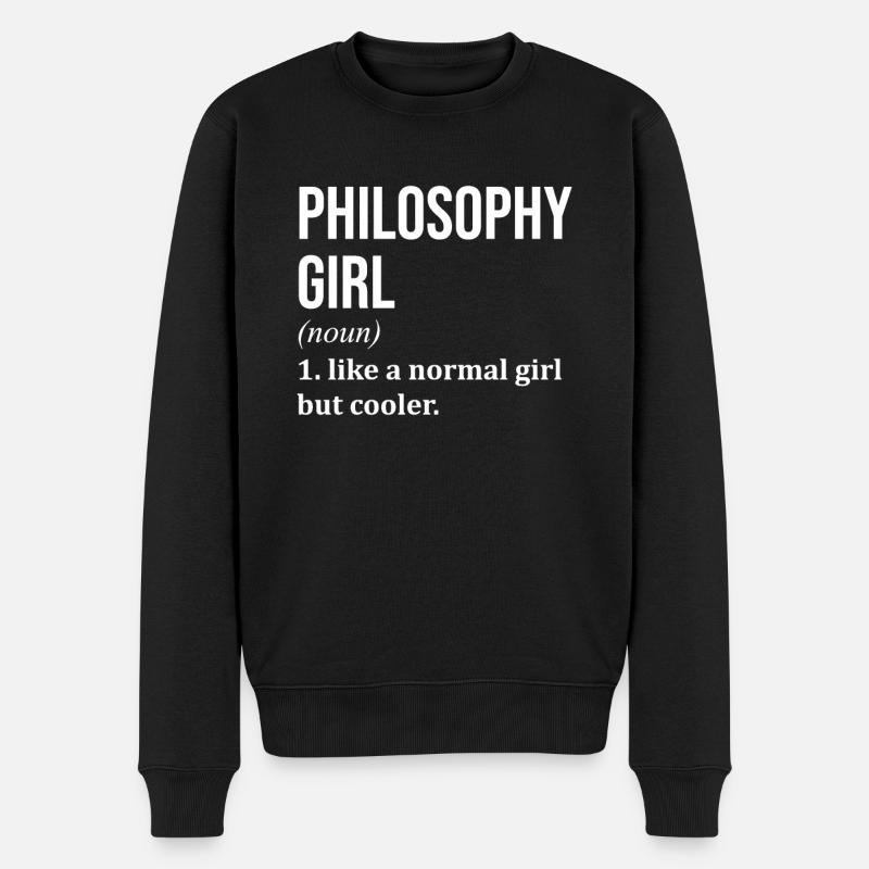 Philosophie - Männer Premium Bio Pullover - Schwarz