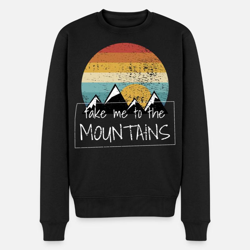 Wandern Wanderungen - Männer Premium Bio Pullover - Schwarz