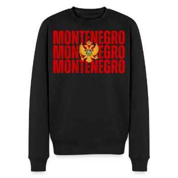 Flagge von Montenegro - Männer Premium Bio Pullover - Schwarz - Vorne - Nico (187cm)