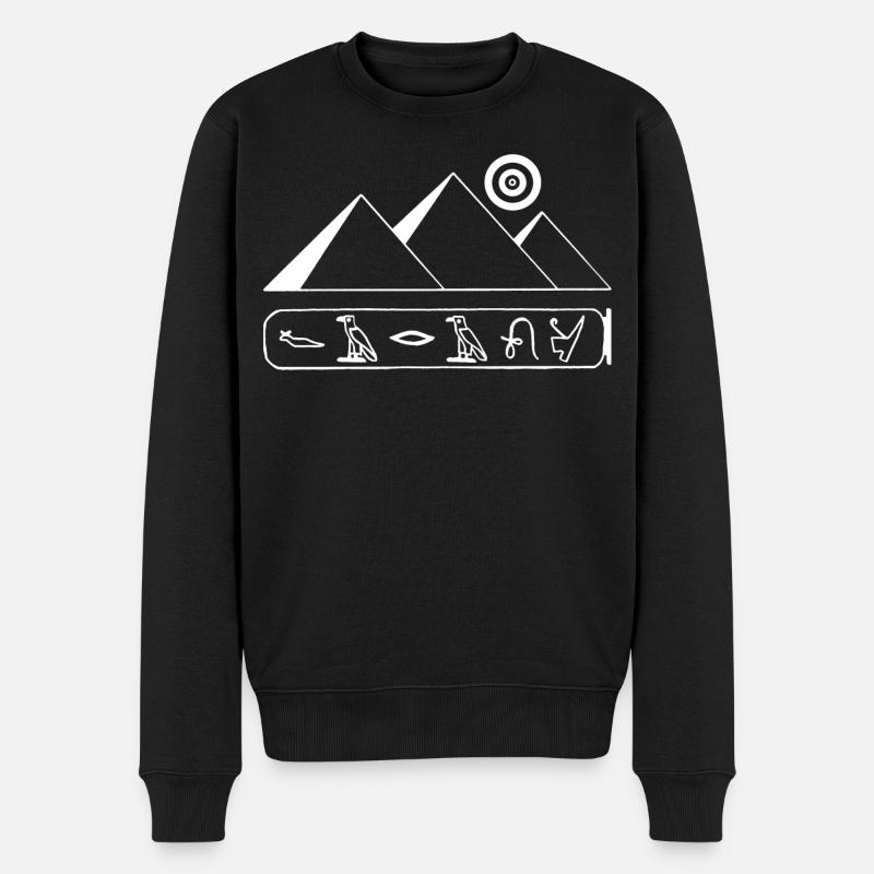 Pyramids and White Pharaoh - Men's Premium Organic Jumper - black
