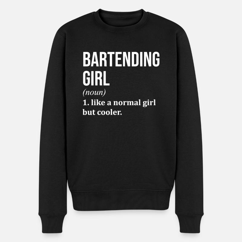 Barkeeper - Männer Premium Bio Pullover - Schwarz