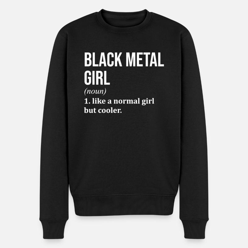 Black Metal - Männer Premium Bio Pullover - Schwarz