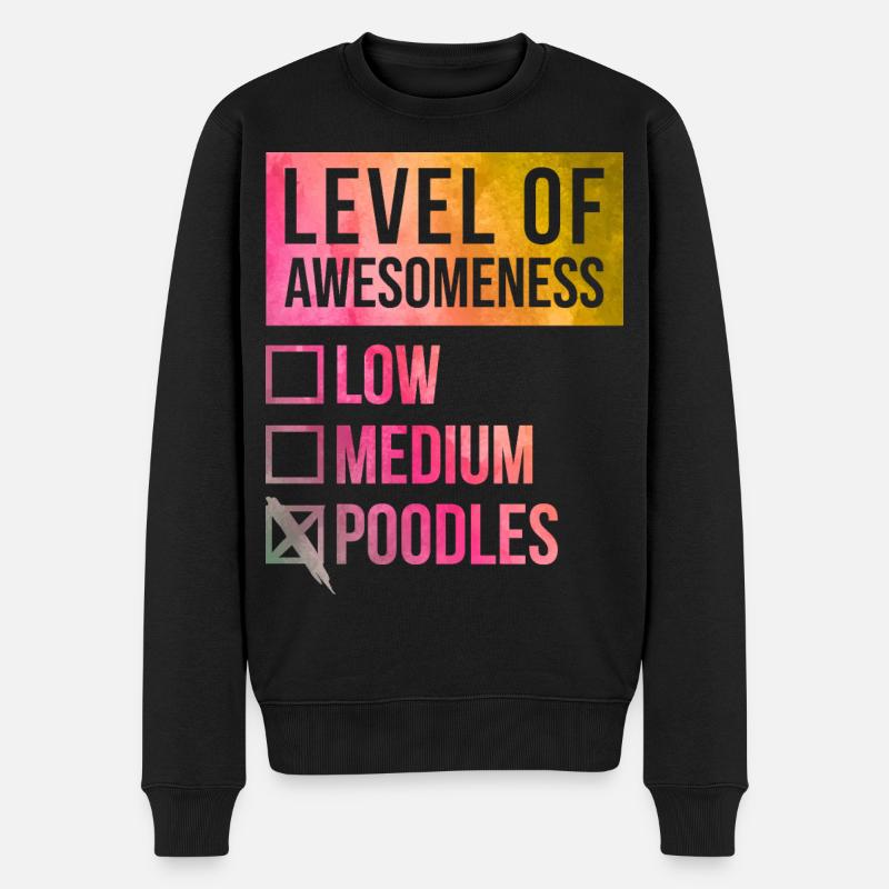 Pudel - Männer Premium Bio Pullover - Schwarz