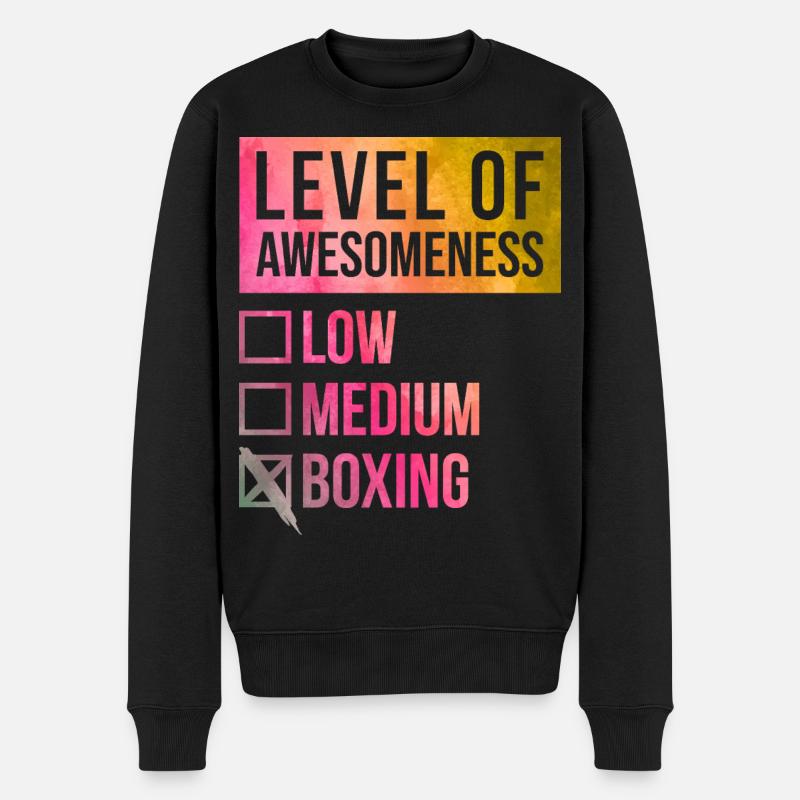 boxe - Pull Premium bio Homme - noir