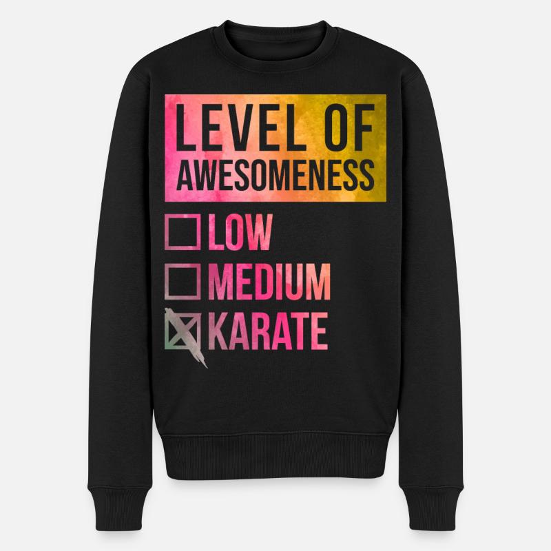 Karate - Männer Premium Bio Pullover - Schwarz