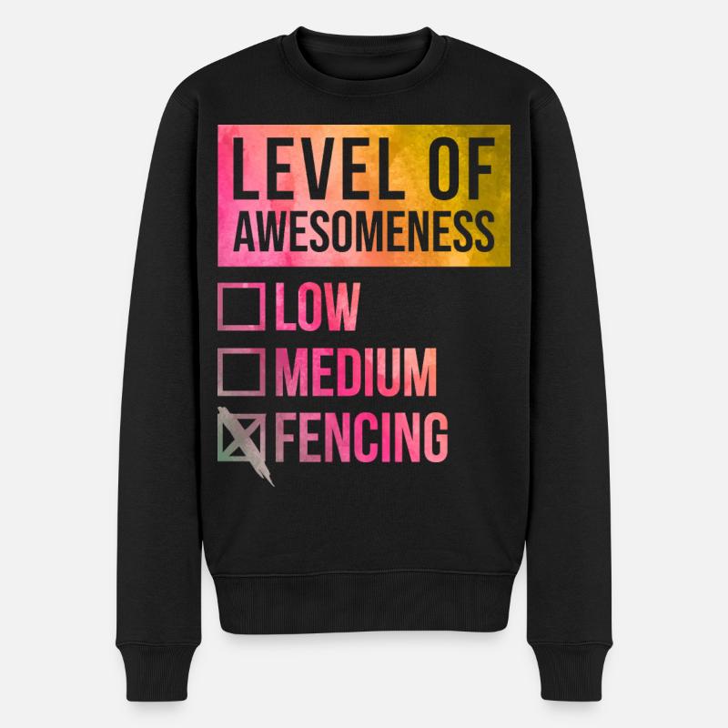 Fechten - Männer Premium Bio Pullover - Schwarz