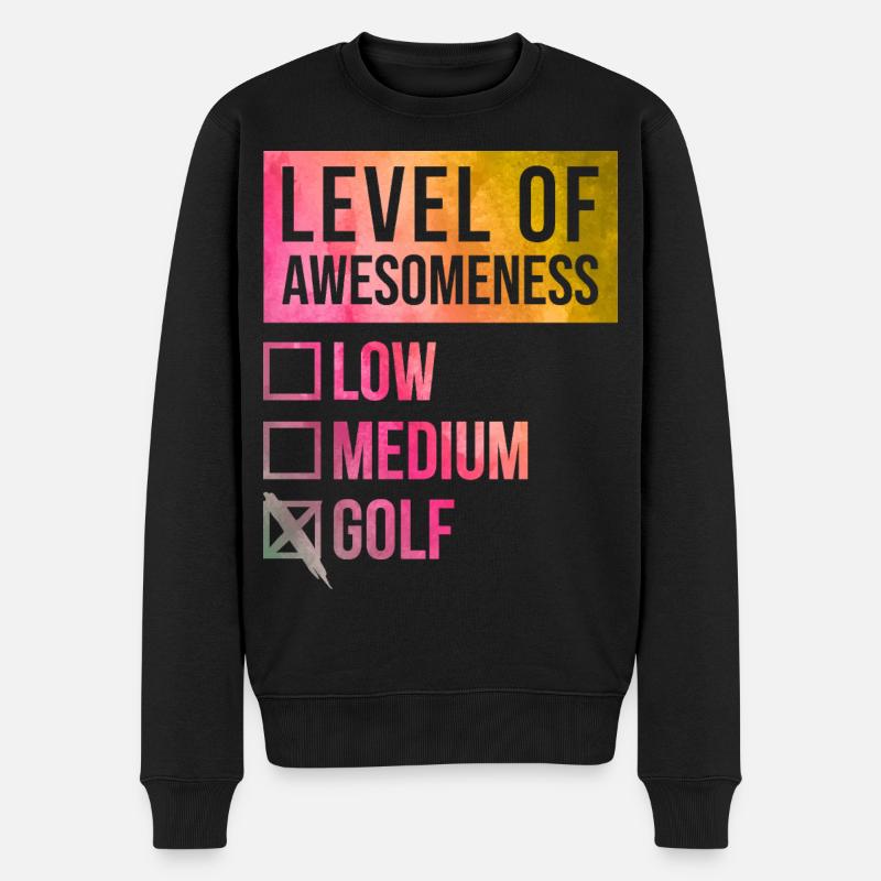 Golf - Männer Premium Bio Pullover - Schwarz