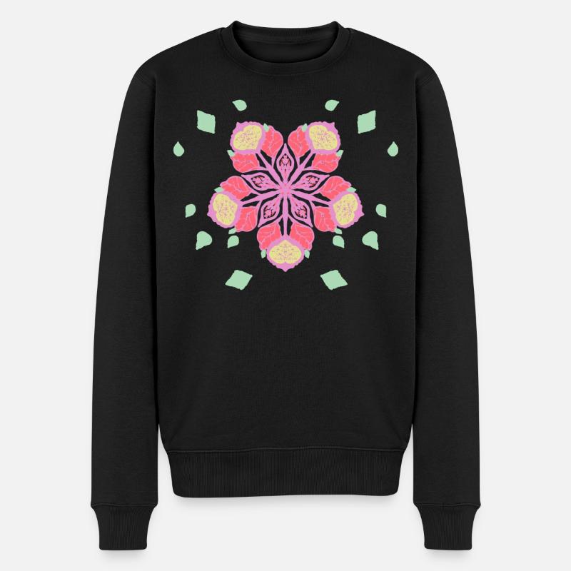 Mandala en rose - Pull Premium bio Homme - noir