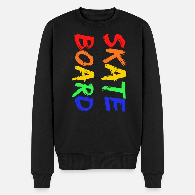 Skate - Männer Premium Bio Pullover - Schwarz