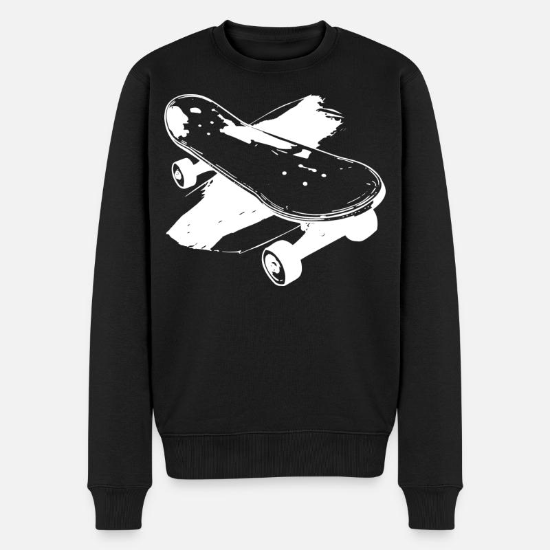Croquis de planche à roulettes - Pull Premium bio Homme - noir
