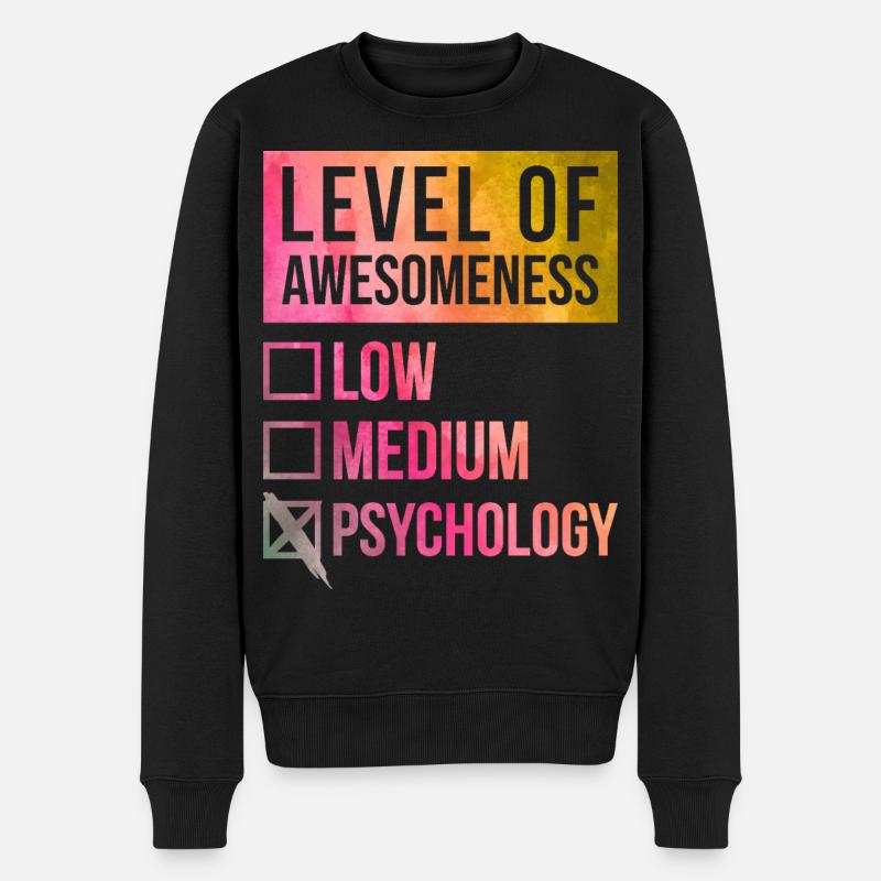 Psychologie - Männer Premium Bio Pullover - Schwarz
