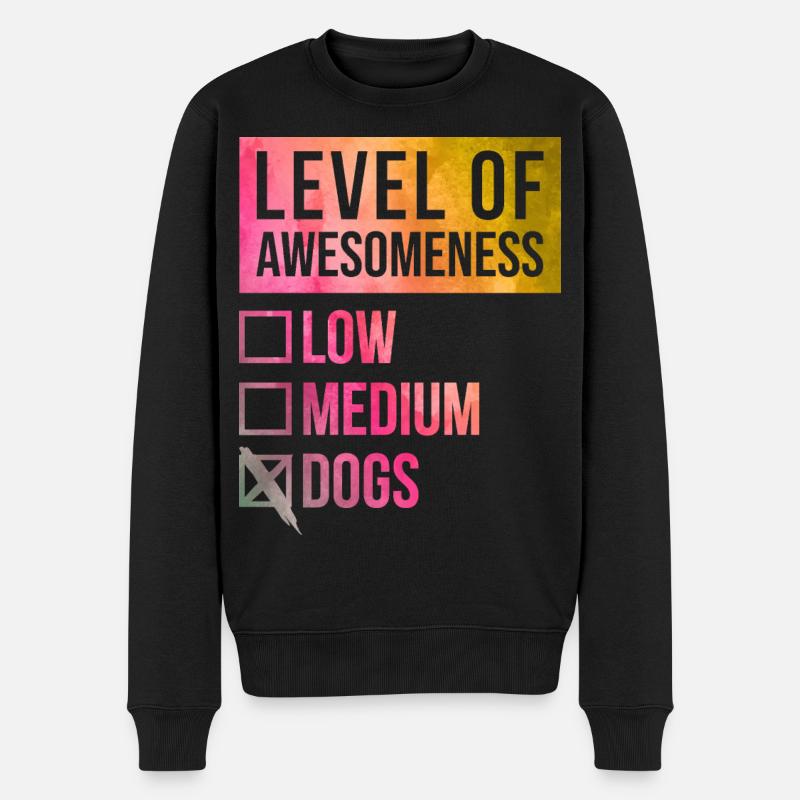 Hund - Männer Premium Bio Pullover - Schwarz