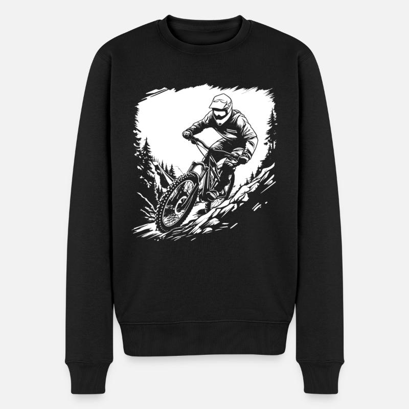 Croquis de VTT - Pull Premium bio Homme - noir