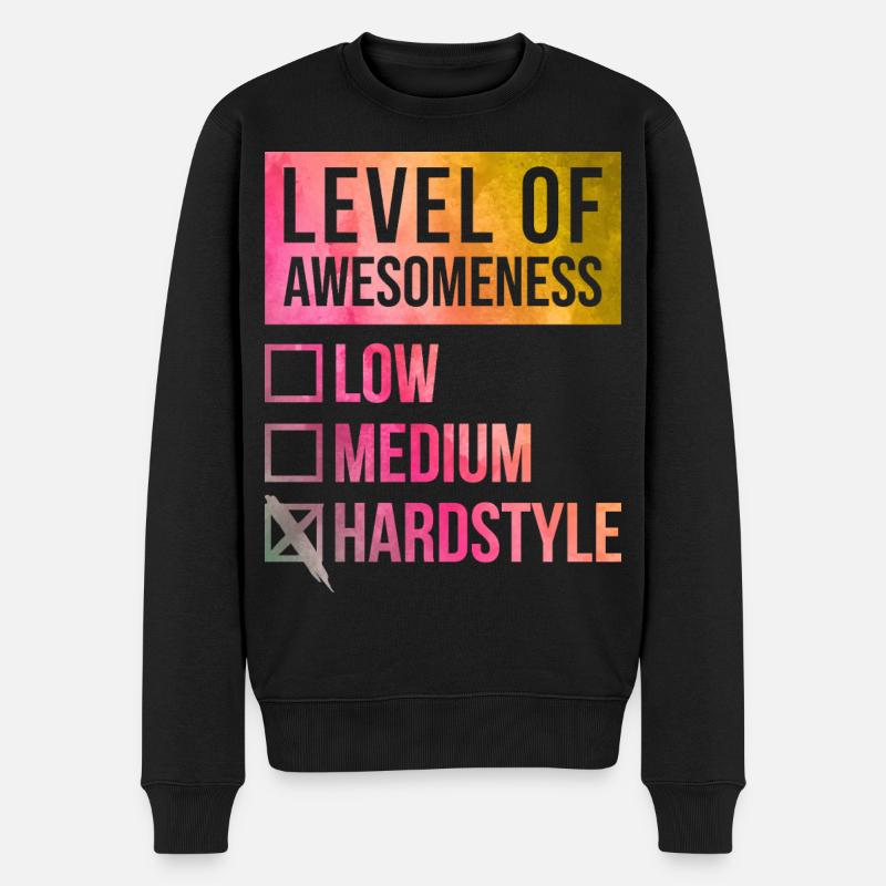 hardstyle - Økologisk premium-sweatshirt til mænd - sort