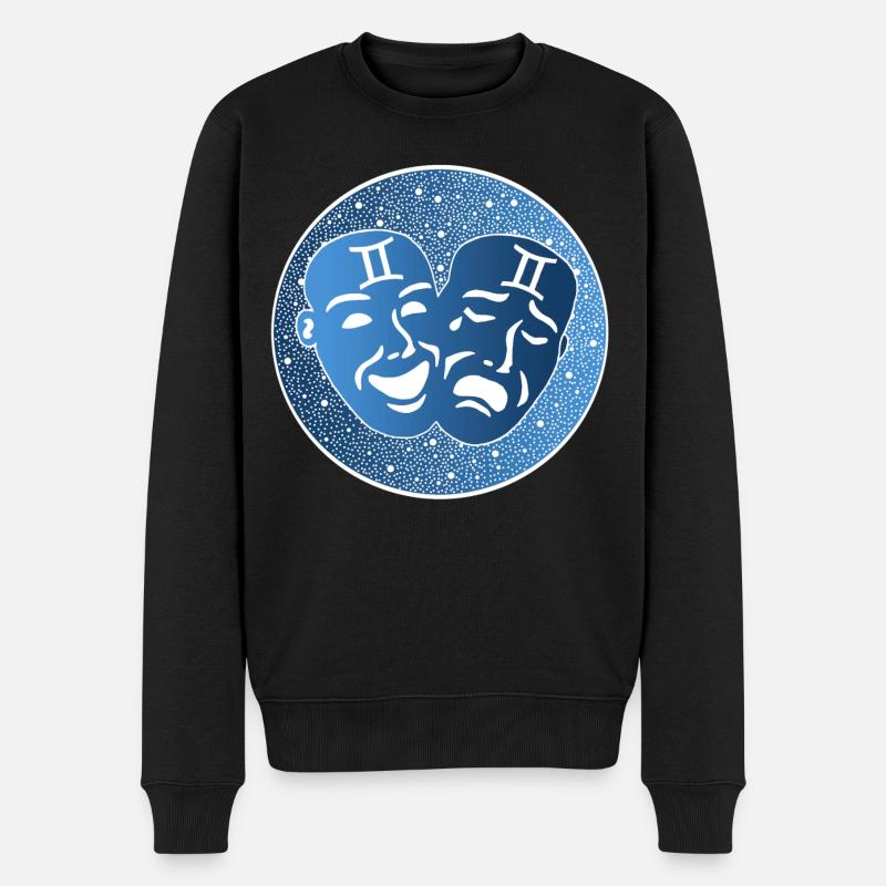 Signe astrologique des gémeaux - Pull Premium bio Homme - noir
