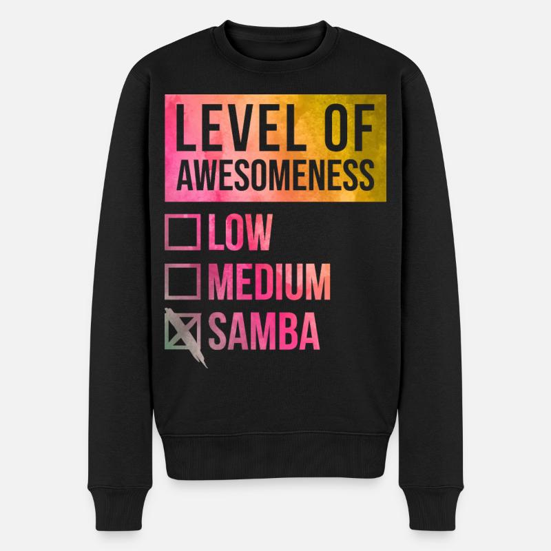 Samba - Männer Premium Bio Pullover - Schwarz